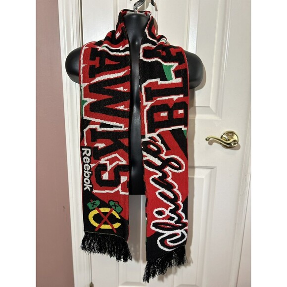 Reebok Chicago Blackhawks Scarf Face Off Collection 2013 NHL Hockey - Picture 4 of 4